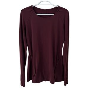 Lululemon &go On The Go Fitted Long Sleeve Shirt Luon Rare Size 8